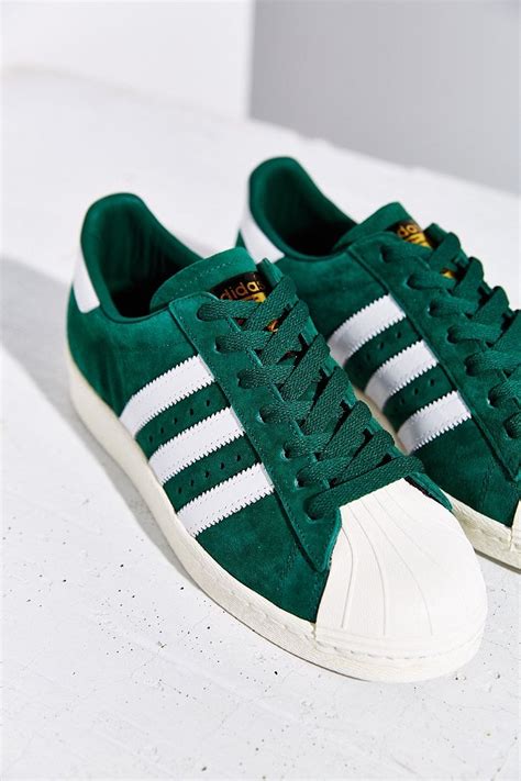 Women's Green adidas Superstar Shoes 